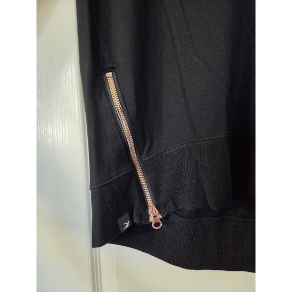 Glyder Black Adore Long Sleeve Zipper Accent Modal Sweatshirt, Women's Medium - Picture 8 of 15